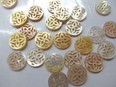 18mm 12pcs handmade flower carved MOP shell mother of pearl roundel carved purple red jewelry bead 1