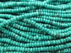 top quality 3x6mm 5strands turquoise beads rondelle abacus faceted jewelry bead