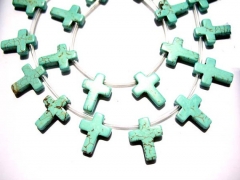 high qulaity 2strands Rainbow Turquoise stone cross pendant green blue white red purple mixed wholes