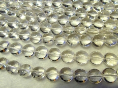 high quality 8mm 5strands ametyst smoky white rock quartz ,coin roundel disc purple jewelry bead nec