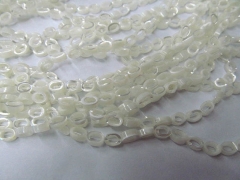 batch genuine MOP shell 6x8mm 5strands 16inch,mother of pearl donut ellips oval white brown black mi