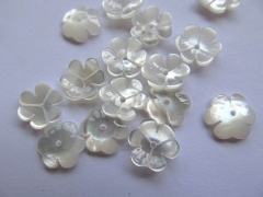 bulk 12mm 100pcs high quality MOP shell mother of pearl florial flowers petal cup wite cabochons bea