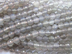 high quality fire agate bead round ball faceted clear white grey assortment jewelry beads 10mm--2str