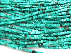 high quality bulk turquoise beads cubic suqare diamond tibetant jewelry bead focal 4mm --5strands 16