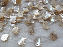 3strands 45pcs 12x14mm ,top quality, MOP shell mother of pearl elephant animals white yellow coffee 