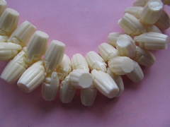 new 10x18mm 40pcs resin/plastic/acrylic gergous barrel carved cream white pendant bead
