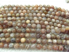 16inch 4-12mm Natural rainbow sunstone beads sunstone moonstone jewelry Round Ball grey