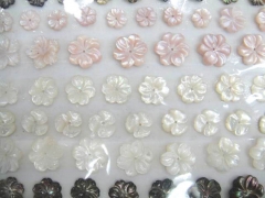 8-15mm 100pcs high quality MOP shell mother of pearl florial flowers petal cup wite cabochons beads