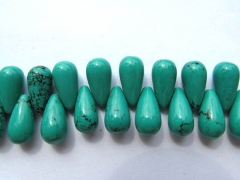 LOT high quality turquoise semi precious drop onion smooth jewelry bead 7x14mm --4strands 16inch
