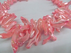batch genuine MOP shell 15-35mm 2strands 16inch,mother of pearl freeform chips branch watermelon ass