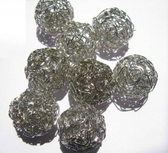 20% off -- 20mm 24pcs bling ball tone spacer round wire balls silver antique gold gunmetal mixed jew