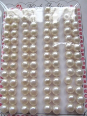 6-7mm 52pcs genuine pearl round coin round freshwater peach red beads earrings