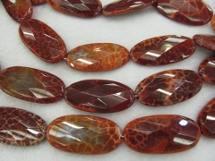 wholesale genuine Fire Agate DIY bead round coin drop oval rectangle column bar faceted snow cracked