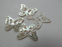 high quality 25mm 12pcs handmade flower carved MOP shell mother of pearl butterfly carved jewelry be