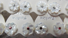 high quality 12mm 100pcs MOP shell mother of pearl florial flowers petal purple pink cabochons beads