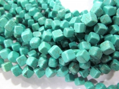 wholesale bulk 6mm turquoise beads cubic brick square green blue mixed jewelry beads --10strands 16i