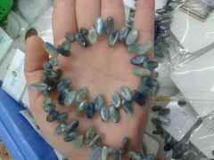 genuine kyanite beads 6x12mm 2strands 16inch strand ,high quality marquoise horse eye blue jewelry b
