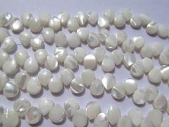 high quality genuine MOP shell 6x8mm 2strands 16inch,mother of pearl teadrop marquoise white jewelry