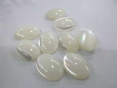 wholesale 300pcs 8x10mm genuine MOP shell gergous cabochons oval egg white black rainbow jewelry bea