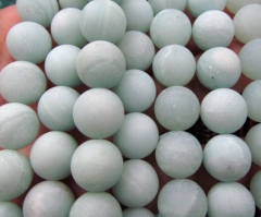 wholesale 2strands 4-16mm Natural amazonite charm bead Round Ball green matte jewelry beads