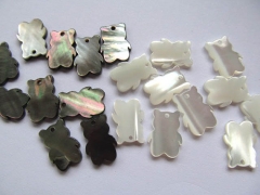 bulk 50pcs 10x14mm ,top quality, MOP shell mother of pearl bear animals assortment cabochons beads
