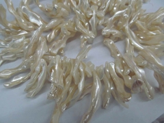 batch genuine MOP shell 15-35mm 2strands 16inch,mother of pearl freeform chips branch white assortme