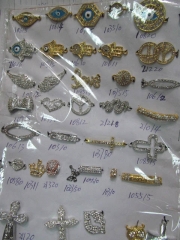 high quality opal rhinestone metal spacer 12mm 20pcs,antique silver gold assortment connectors