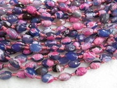 batch gergous natural agate bead rice egg faceted assortment crystal jewelry beads 8x12mm--5strands 