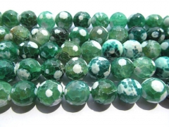 20%off--6mm 5strands gergous agate bead round ball faceted green crab mixed jewelry beads