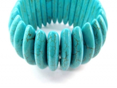fashion 8x40mm 8inch handmade turquoise bracelet bead