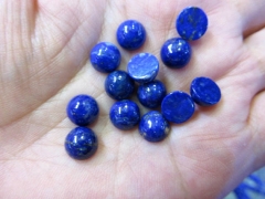 AA grade 6pcs 4 5 6 8 10 12mm natural lapis Lazulie DIY bead cabochon round blue gold jewelry beads