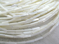 30strands 4x8mm ,MOP shell mother of pearl column tube brown white mixed jewelry beads