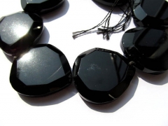 30x40mm full strand Genuine Brazil Agate for making jewelry drop heart love drop faceted black jet j