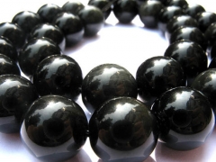 2strands 4-16mm high quality Geniune Rainbow Obsiidan for making jewelry round ball black obsidian b