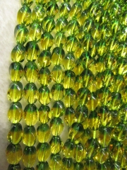 2srands 8x12 10x14mm Rock Crystal Ametrine quartz cubc nuggets twist yellow purple green beads conne