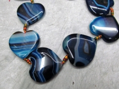 wholesale 5strands 40mm agate bead heart peach blue yellow red assortment jewelry pendant