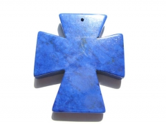 LOT high quality turquoise semi precious crosses lapis blue mixed color jewelry focal 40x48mm 6pcs