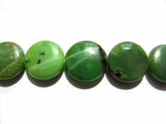 2strands 8-16mm genuine chrysoprase beads roundel coin green olive