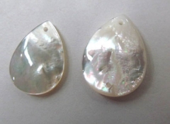 wholesale 13x18mm 12pcs handmade genuine natural shell MOP jewellry bead heart florial teardrop foca