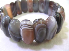 high quality 13x 18mm genuine Botswana agate bead horse eye evil oval faceted bracelet jewelry beads