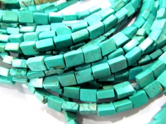 high quality bulk 6x 8mm turquoise beads brick rectangle faceted green blue mixed jewelry beads --10