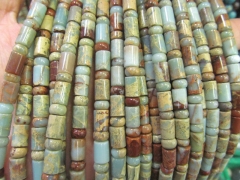 High Quality 2strands 4-10mm Natural Aqua Terra Jasper DIY beads rondelle abacus wheel heishi tube b