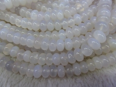 5strands 5x10mm high quality genuine agate rondelle abacus white black loose beads