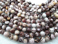 high quality bulk genuine zebra stone gemstone 10mm --5strands16inch strand round ball brown jewelry