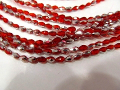 10strands 4x6,5x8,7x10mm fashion crystal like charm craft bead drop onion faceted crimson red assort