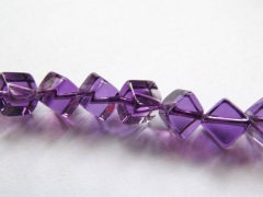 high quality genuine rock crystal quartz 6 mm one strand 16inch,cubic square box yellow purple ametr