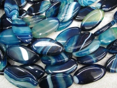 high quality lot 20x40mm full strand agate bead long oval egg royal blue mixed jewelry beads