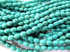 FREE SHIP-- LOT 6x 8mm turquoise beads barrel rice blue green white pink red assortment jewelry bead