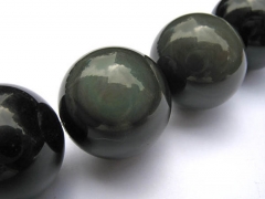 AA grade LOT genuine rainbow obsidian round ball jewelry beads 14mm---5strands16"/per
