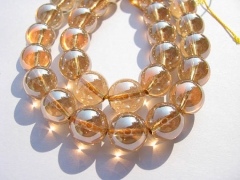 high quality champagne quartz beads, 6-8mm 5strands 16inch strand,round ball crystal gergous jewelry